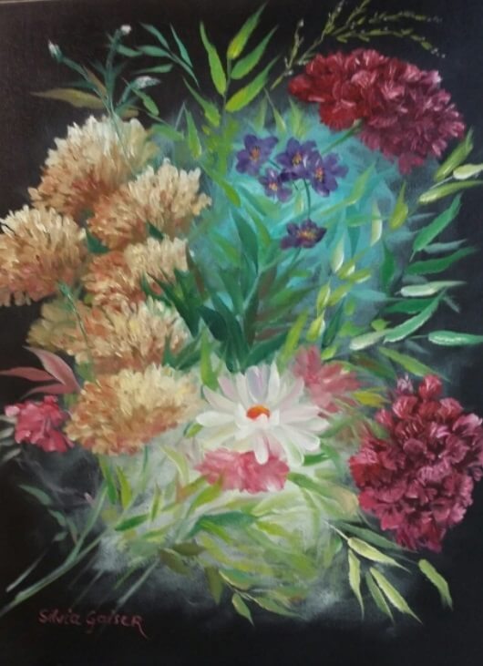 Bunter Strauss_Oel_40_50