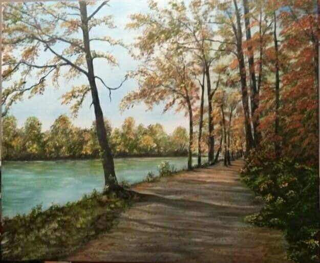 Herbst an der Aare_Oel_50_60