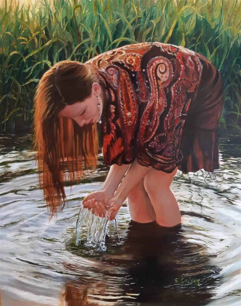 Maedchen im Wasser_Oel_40_50