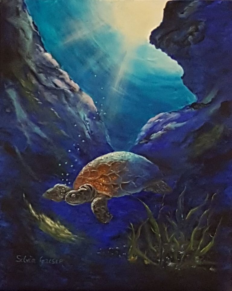 Meeresschildkroete_Acryl_Oel_40_50