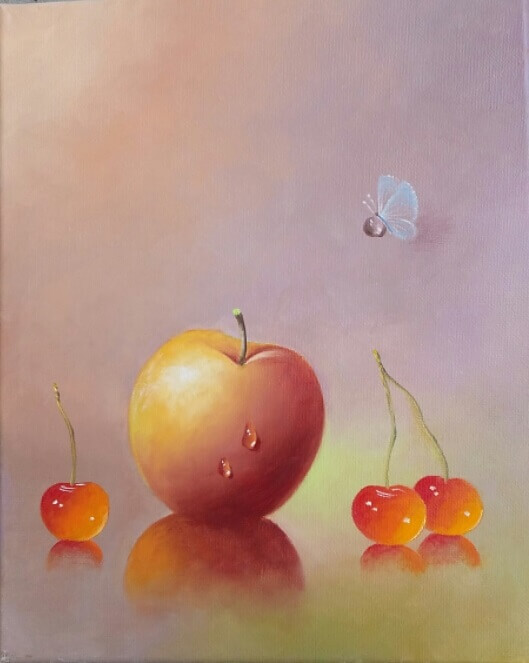 Pomponistischer Apfel_Oel_30_40