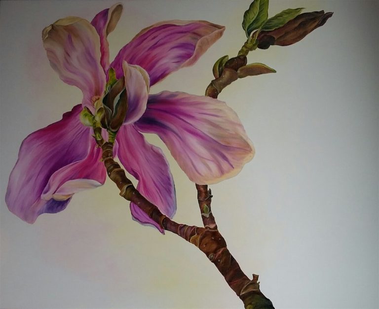Welkende_Magnolienbluete_Oel_80_100